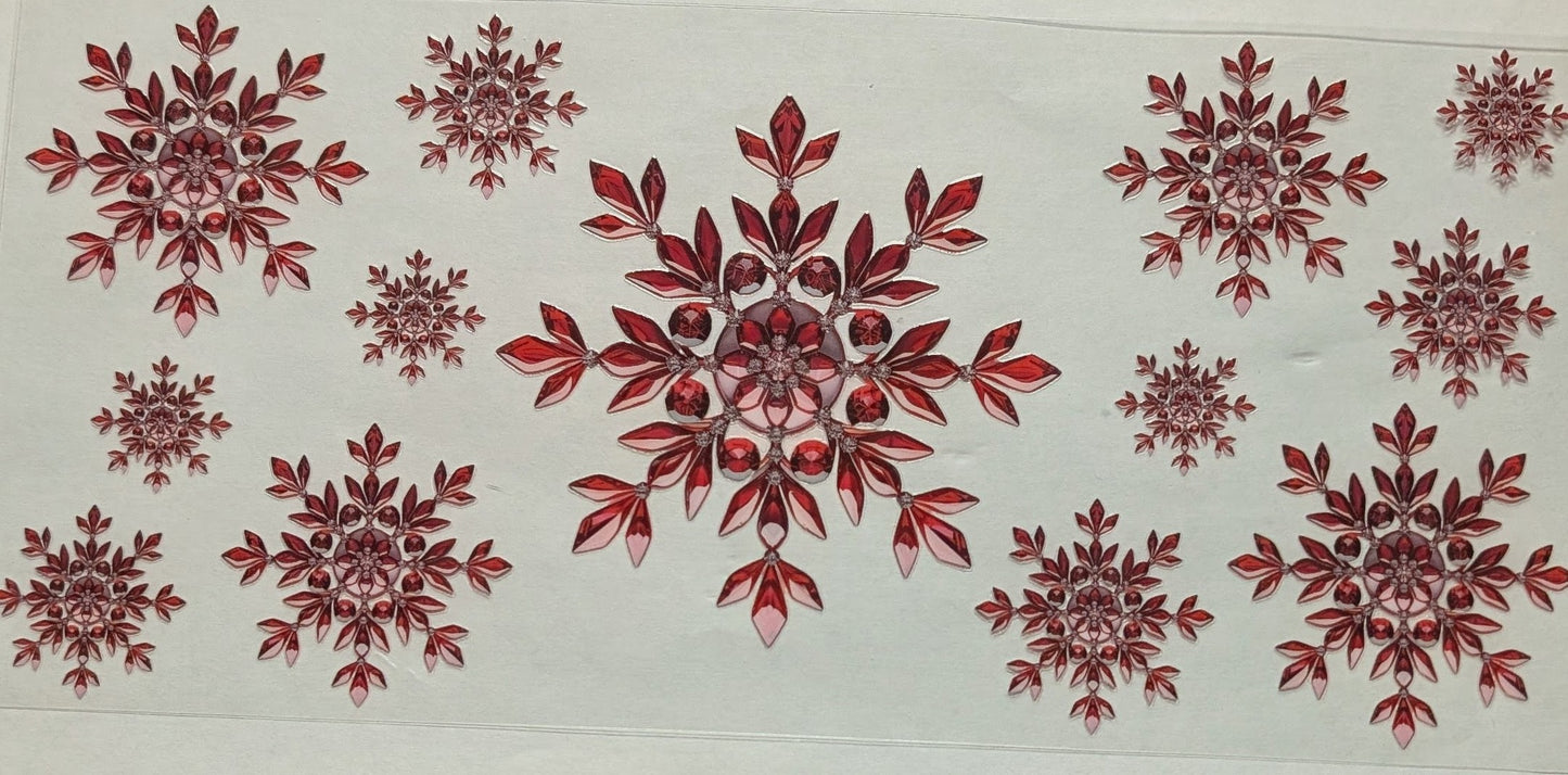 Redish Snow Flakes