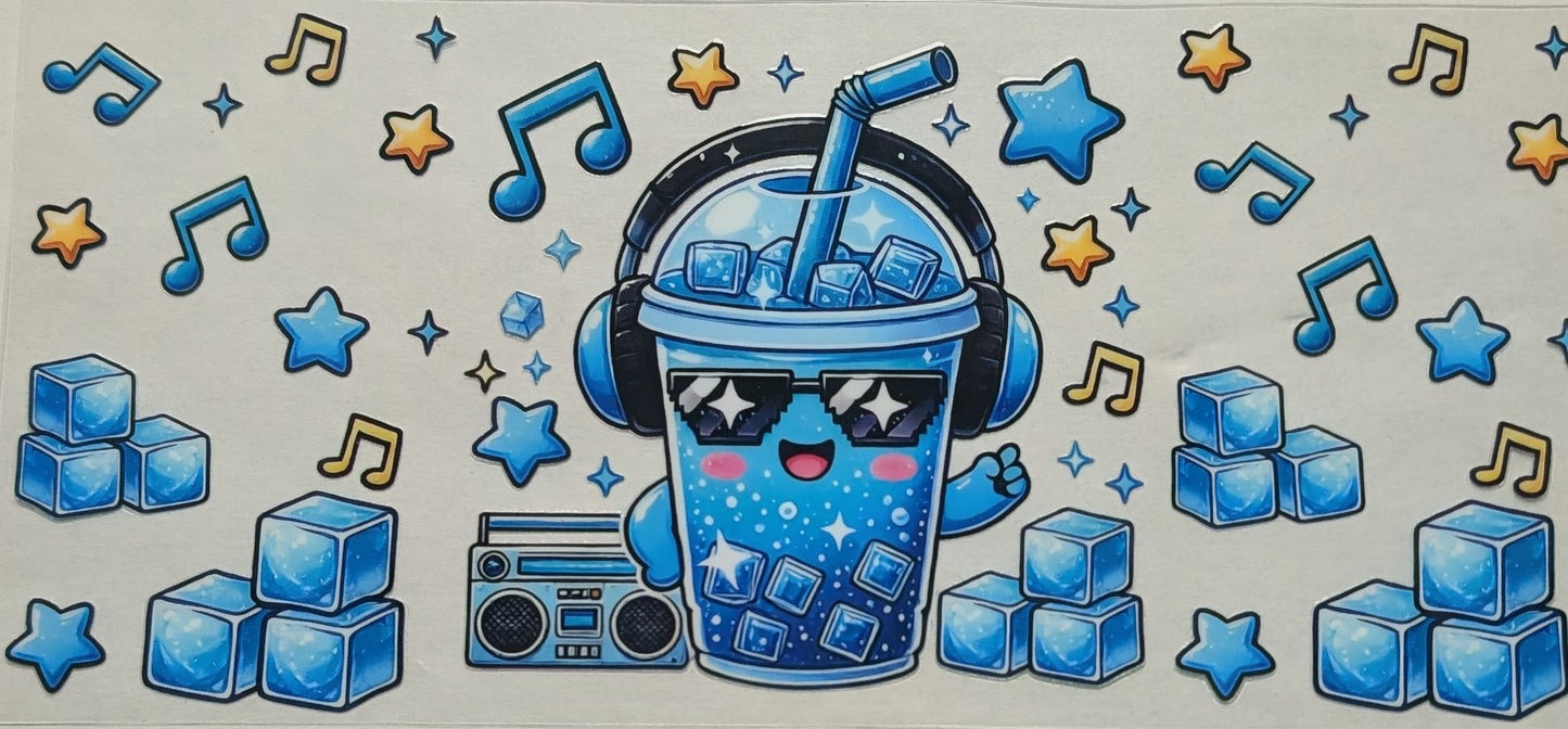 Blue Ice Cube Drink